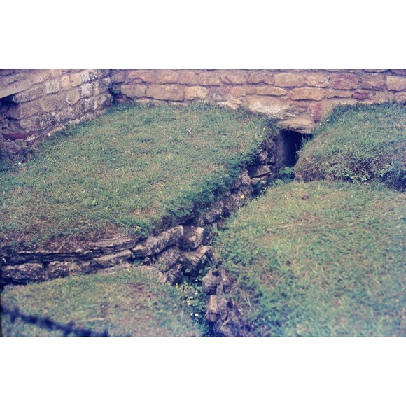 Other - 1980s 35mm Slide England Pics, stone walled trench Chedworth Roman Villa #4